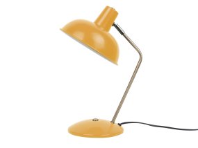 Hood 38cm Gul skrivebordslampe Fra Leitmotiv - Den bevegelige skjermen med hvitt innside gir en jevn og behagelig lysfordeling, perfekt for lesing eller arbeid.