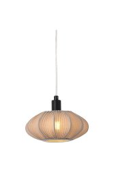 Mamsell Ø22 Grå vinduslampe Fra Aneta Lighting - Mamsell vinduslampe er dekket med fint plissert stretchstoff som gir et behagelig lett dempet lys.