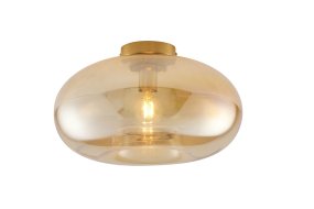 Munc Ø40 Rav plafond Fra Lampan - Munc er en elegant taklampe som kombinerer glass og metall i et mykt og stilig design.
