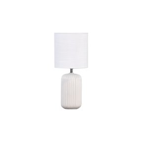 Palizzo 33cm Hvit bordlampe Fra Nordic Lighting - Leveres med 1,8 m hvit plastledning med str&oslash;mbryter og st&oslash;psel.