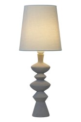 Nina 54cm Grå bordlampe Fra Aneta Lighting - Den modernistiske bordlampen Nina med sine interessante former blir en lettplassert og vakker detalj i hjemmet ditt.