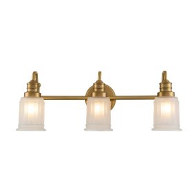 Swell 60cm Børstet messing baderomslampe Fra Elstead Lighting - Swell vegglampe i børstet messing er en stilig amerikansk klassiker, laget av stål med frostet glass.