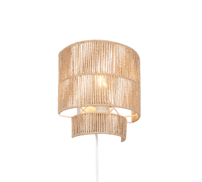Satna 24cm Natur vegglampe Fra Trio Lighting - Satna er en moderne vegglampe med et enkelt design.