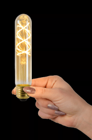 E27 Rørlampe 15cm 4,9W Fra Lucide - LED-lampen har de energieffektive egenskapene til en lavenergilampe og det stilige vintage-utseendet til en gammel lysp&aelig;re.