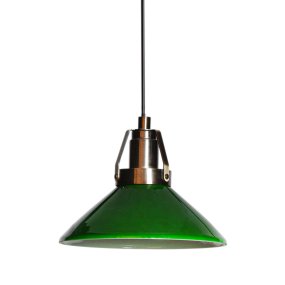 Skomakerlampe Ø15 Grønn vinduslampe Fra Cottex - Leveres med 3,5 m svart ledning og st&oslash;psel.