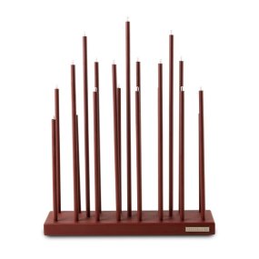 Elflugan Grande Oksidrød Fra SMAK Design - Proporsjoner og farger er beholdt, og en dimmer med innebygd transformator er lagt til.