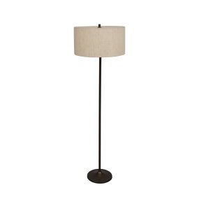 Soft Natur/bronse Fra Belid - Soft gulvlampe er en stilig og harmonisk lampe med en skjerm i naturlig, europeisk dyrket lin og en nettingstang av metall i metallisk bronsefarge.