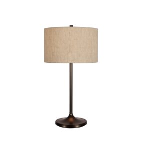 Soft 64cm Natur/bronse bordlampe Fra Belid - Soft bordlampe er en stilig og harmonisk lampe med en skjerm i naturlig, europeisk dyrket lin og en base i metallisk bronsefinish.