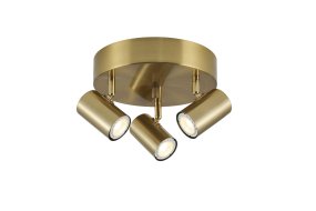 Omega 3 Messing spotlight Fra Nordic Lighting - Omega er en klassisk spotlight med tidl&oslash;st design laget av metall i b&oslash;rstet messingfinish.