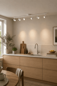 Omega 6 Hvit spotlight Fra Nordic Lighting - Omega er en klassisk spotlight med tidl&oslash;st design i hvitt metall.