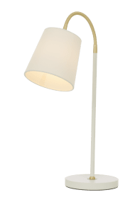 Ljusdal 50cm Hvit skrivebordslampe Fra Aneta Lighting - Den fleksible armen gjør det enkelt å rette lyset dit du trenger det, noe som gjør Ljusdal til et funksjonelt og elegant valg for ditt hjem.