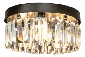 Cecina Ø27 Svart baderomslampe Fra Aneta Lighting - Cecina er en elegant baderomslampe laget av svart metall og klar krystall.