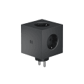 Square 2 Socket extender with 30W Dual USBC Svart Fra Avolt - Stikkontaktforlenger fra Avolt med stilig design med en kube laget av resirkulert plast og en magnetisk plate i bunnen slik at den kan henges på veggen.