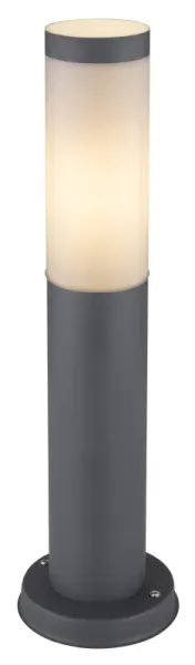 Boston 45cm Antrasitt pullerter Fra Globo Lighting - Tillverkad i rostfritt st&aring;l med en opalvit plastsk&auml;rm ger den ett mjukt och behagligt ljus.