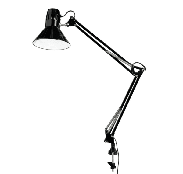 Venla Svart klemmelampe Fra Airam - Klassisk og tidl&oslash;s skrivebordslampe og innvendig armatur.
