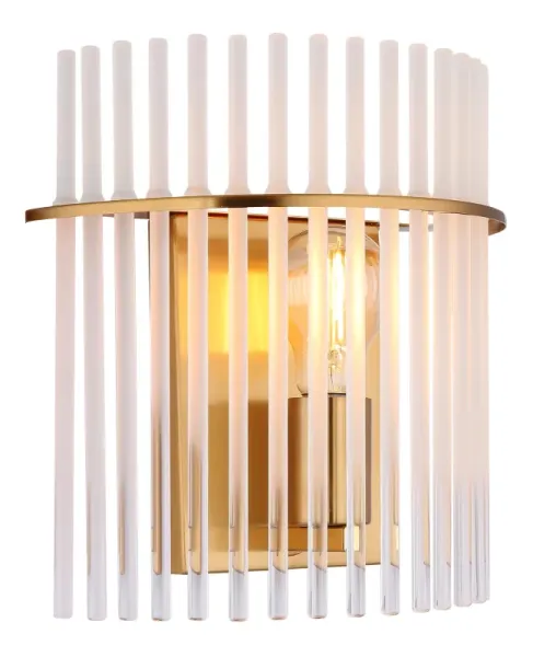Gorley 26cm Gull vegglampe Fra Globo Lighting - Gorley &auml;r en elegant och sofistikerad v&auml;gglampa med en imponerande arkitektonisk design.