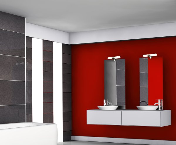 Cosenza 12cm Krom baderomslampe Fra Aneta Lighting - Cosenza dobbel vegglampe i forkrommet metall og opalhvit glassskjerm.