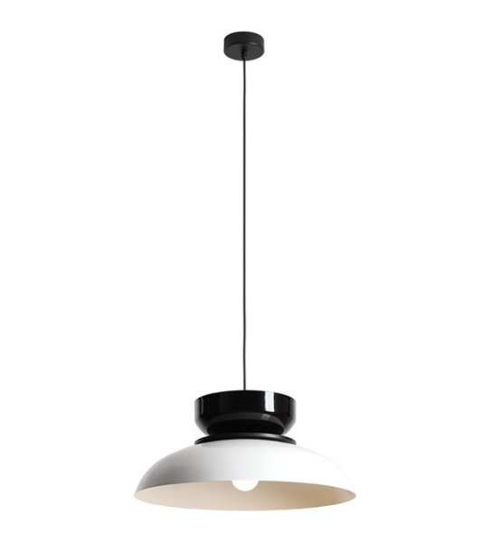 Aldo Ø47 Hvit/svart Taklampe Fra Artera - Aldo pendellampe er en stilig metalllampe med høyglansfinish.