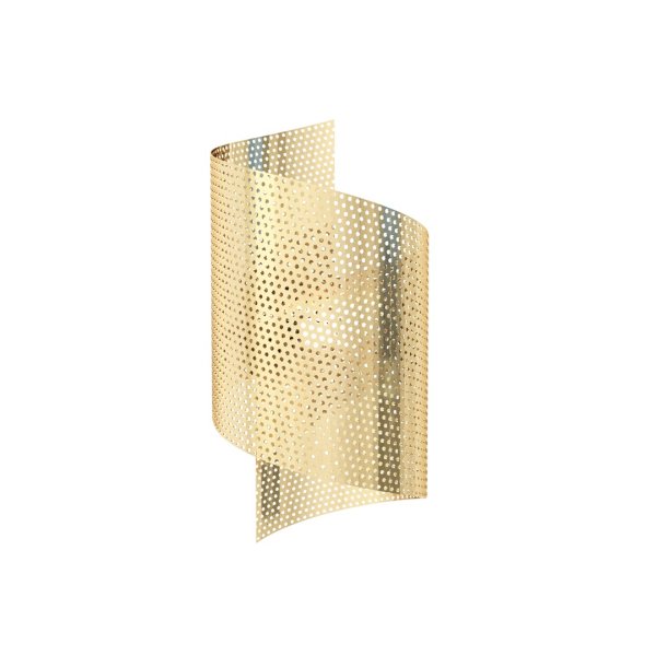Spiral 30cm Gull vegglampe Fra Emibig Lighting - Spiral &ndash; Laget av metallnetting som gir den et ukonvensjonelt og stilig inntrykk.