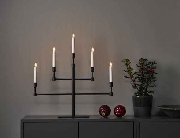 Vide Svart Fra Star Trading - Pynt med den til advent og jul, plasser den i et vindu eller p&aring; en vegg.