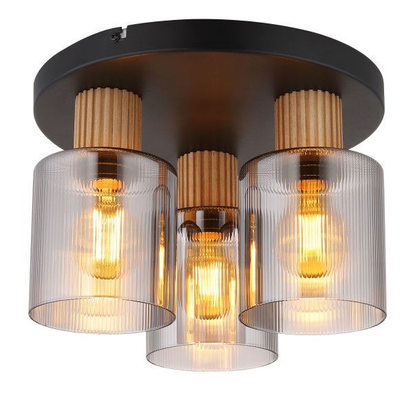 Aleidis 3 Røykfarget plafond Fra Globo Lighting - Aleidis &auml;r en modern plafond med elegant design.