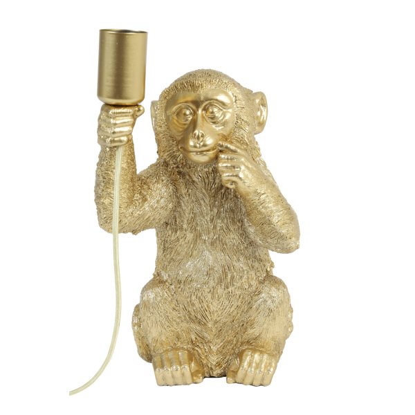 Monkey 34cm Gull bordlampe Fra Light & Living - Monkey er en leken lampe med karakter, la den lyse opp hjemmet ditt med sin unike og sjarmerende design!