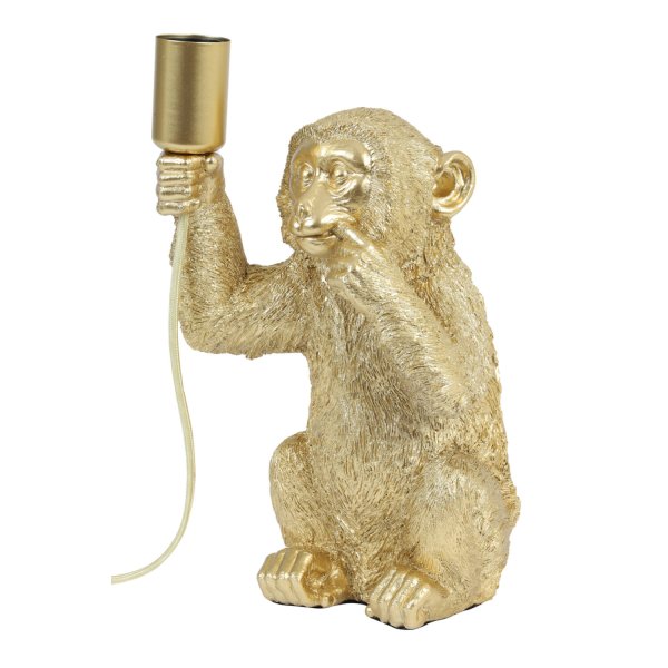 Monkey 34cm Gull bordlampe Fra Light & Living - Monkey er en leken lampe med karakter, la den lyse opp hjemmet ditt med sin unike og sjarmerende design!