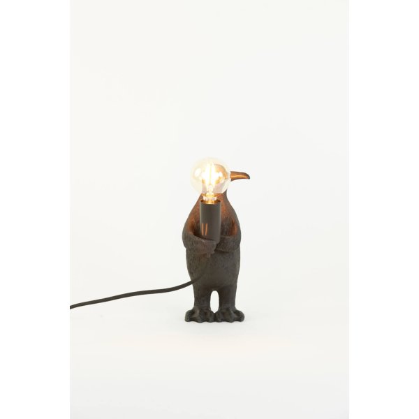 Penguin 24cm Svart bordlampe Fra Light & Living - Penguin er en sjarmerende og leken lampe, la den spre lys og glede i hjemmet ditt!