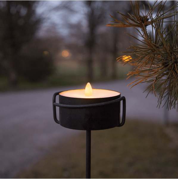 LED Lys Torch Svart Fra Star Trading - Lyser med lysdioder som lyser realistisk.
