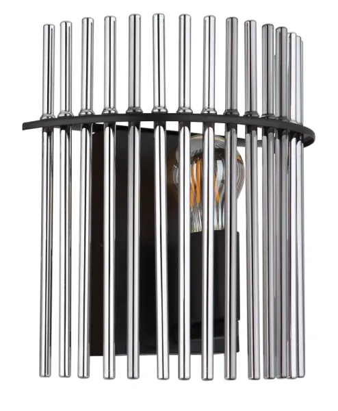 Gorley 26cm Røykfarget vegglampe Fra Globo Lighting - Gorley &auml;r en elegant och sofistikerad v&auml;gglampa med en imponerande arkitektonisk design.