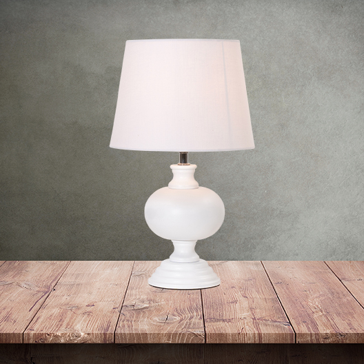 Karl 37cm Hvit bordlampe Fra Pixie Design - 
