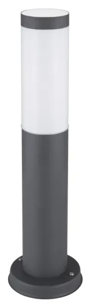 Boston 45cm Antrasitt pullerter Fra Globo Lighting - Tillverkad i rostfritt st&aring;l med en opalvit plastsk&auml;rm ger den ett mjukt och behagligt ljus.