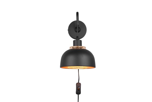 Punch 30cm Svart vegglampe Fra Trio Lighting - 