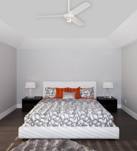 Industrial Ø122 Hvit Fra Westinghouse - Industriell takvifte i hvit med hvite blader er et moderne design og en støttevifte fra Westinghouse.