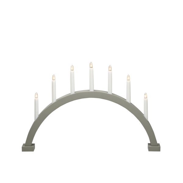 Arch 7 Lights Matt grå/grønn Fra Konstsmide - Utstyrt med lysp&aelig;rer som gir en behagelig gl&oslash;d og bidrar til en koselig stemning i julen.