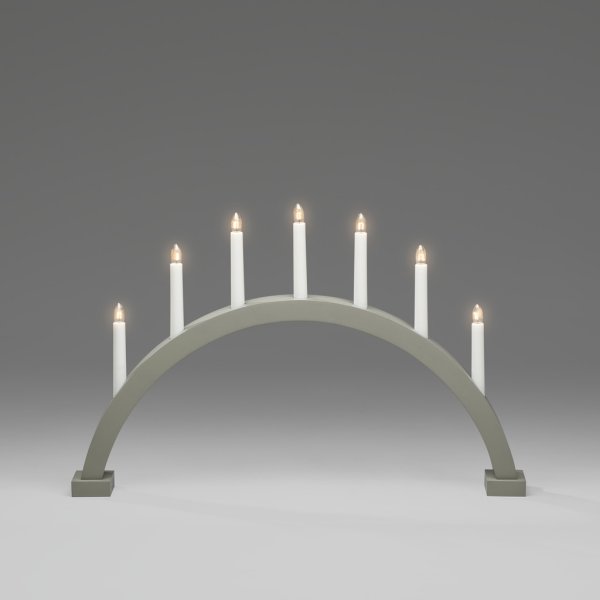 Arch 7 Lights Matt grå/grønn Fra Konstsmide - Utstyrt med lysp&aelig;rer som gir en behagelig gl&oslash;d og bidrar til en koselig stemning i julen.