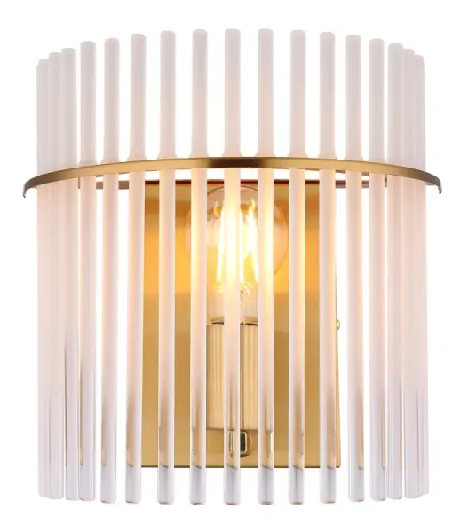 Gorley 26cm Gull vegglampe Fra Globo Lighting - Gorley &auml;r en elegant och sofistikerad v&auml;gglampa med en imponerande arkitektonisk design.