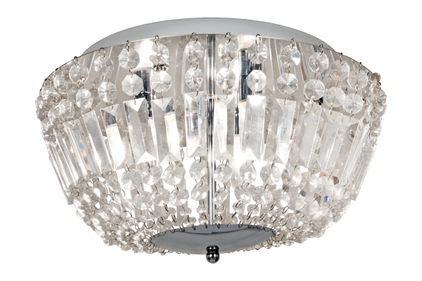 Giovanna Ø38 Krom baderomslampe Fra Aneta Lighting - Giovanna er et elegant baderomstak i krom med vakre glassprismer.
