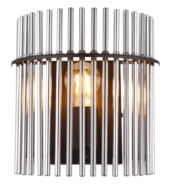 Gorley 26cm Røykfarget vegglampe Fra Globo Lighting - Gorley &auml;r en elegant och sofistikerad v&auml;gglampa med en imponerande arkitektonisk design.