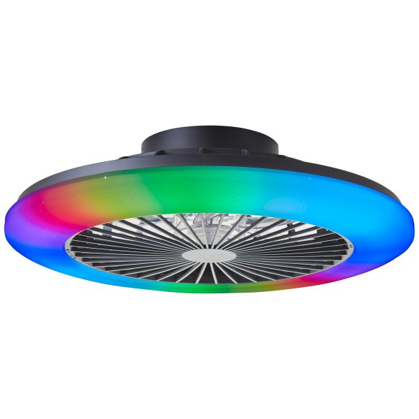 Salerno Ø50 Svart Fra Brilliant - Salerno takvifte i sort er en stilig og allsidig l&oslash;sning for belysning og ventilasjon i hjemmet.