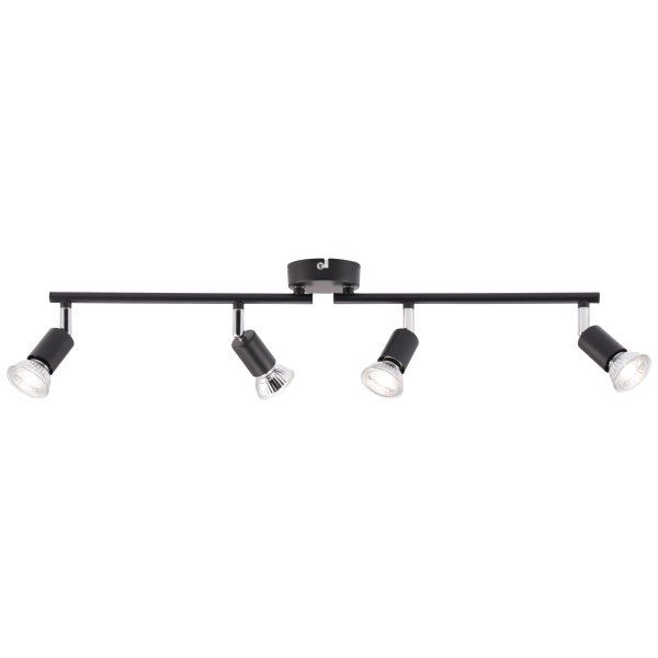 Prato 4 Matt svart spotlight Fra Brilliant - Lampen er laget av metall og har et stilig design som passer godt inn i moderne interiør.