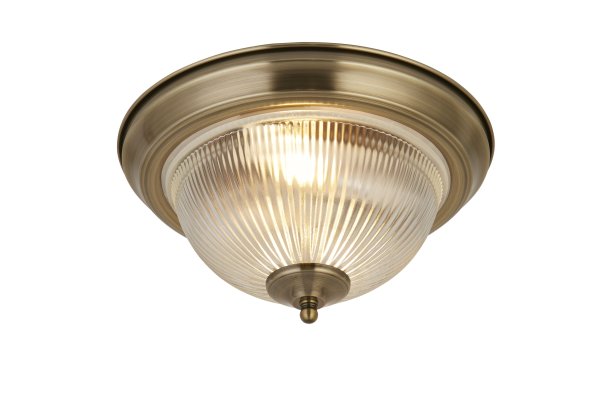 American Diner Ø30 Antikk messing baderomslampe Fra Searchlight - Robust og stilig, denne lampen kombinerer form og funksjon p&aring; en m&aring;te som hever innredningen din.
