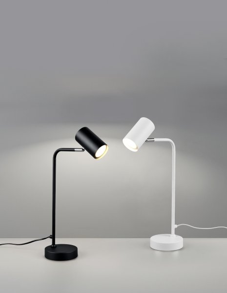 Marley 45cm Svart skrivebordslampe Fra Trio Lighting - Lampehodet er justerbart og kan rettes både opp og ned, noe som gjør det perfekt som leselampe på; skrivebordet eller som aksentbelysning på en byr&aring;.