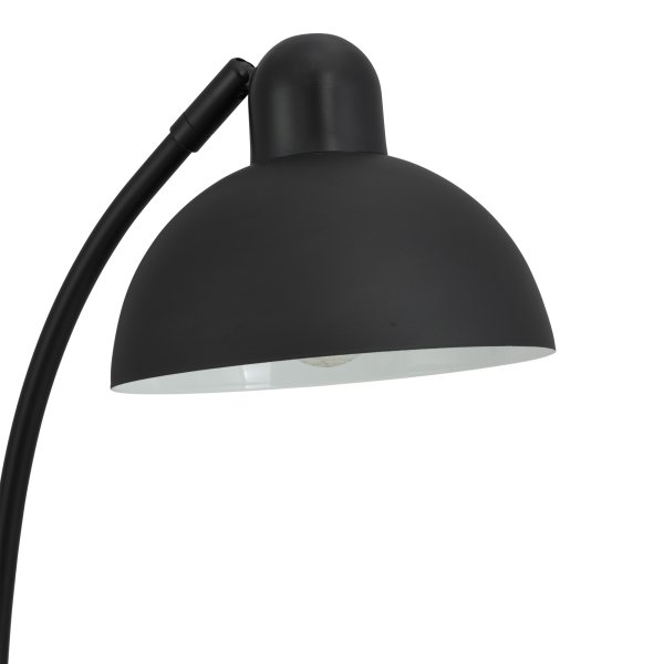 Eric 48cm Svart skrivebordslampe Fra Dyberg Larsen - Oppdag den elegante Eric bordlampen med sin unike marmorsokkel og buede detaljer som gir den et sofistikert utseende.