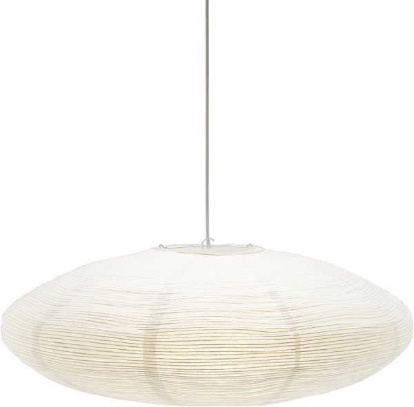 Yuni Skjerm Ekskl. Oppheng Ø58 Hvit Taklampe Fra PR Home - Yuni er ellipseformet med en diameter p&aring; 58 cm og en h&oslash;yde p&aring; 23 cm.