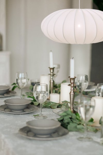 Mamsell Ø55 Hvit Taklampe Fra Aneta Lighting - MAMSELL takpendel i hvit tri&aring; som gir en myk og fin glød, 40W E27 (ikke inkludert).