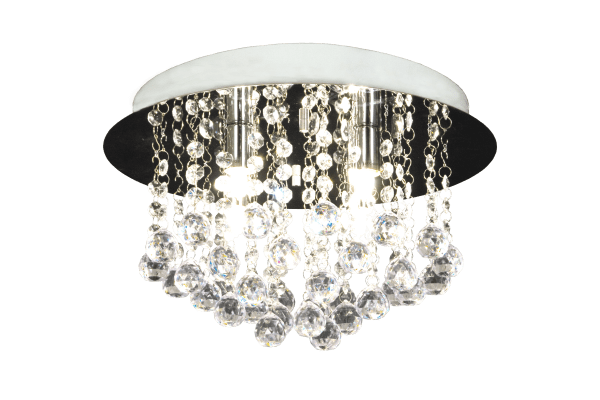 Madelene Ø35 Krom krystall Fra Aneta Lighting - MADELENE et tak i krom med et litt luksuriøst preg med fine prismer i akryl.