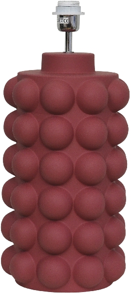 Bubbles 50cm Mørk rød lampefot Fra Hallbergs - Bubbles er en unik keramisk lampesokkel.