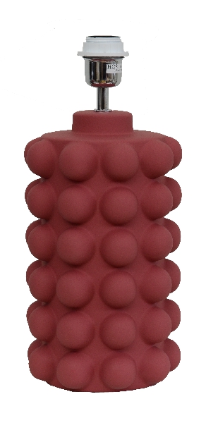 Bubbles 38cm Mørk rød lampefot Fra Hallbergs - Bubbles er en unik keramisk lampesokkel.