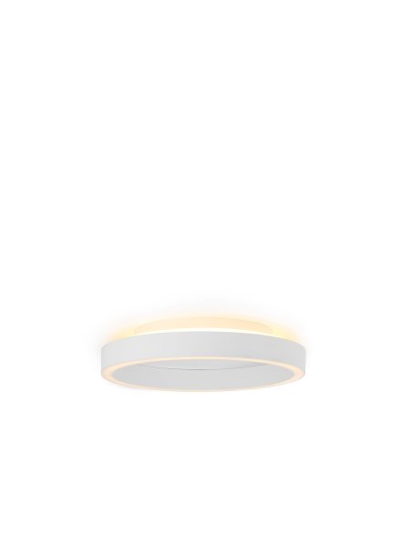Backlight String Ø30 Hvit plafond Fra Halo Design - Den integrerte belysningen har form av en LED-stripe som sitter nederst p&aring; rammen og p&aring; oversiden, som gir et fint lys opp i taket.